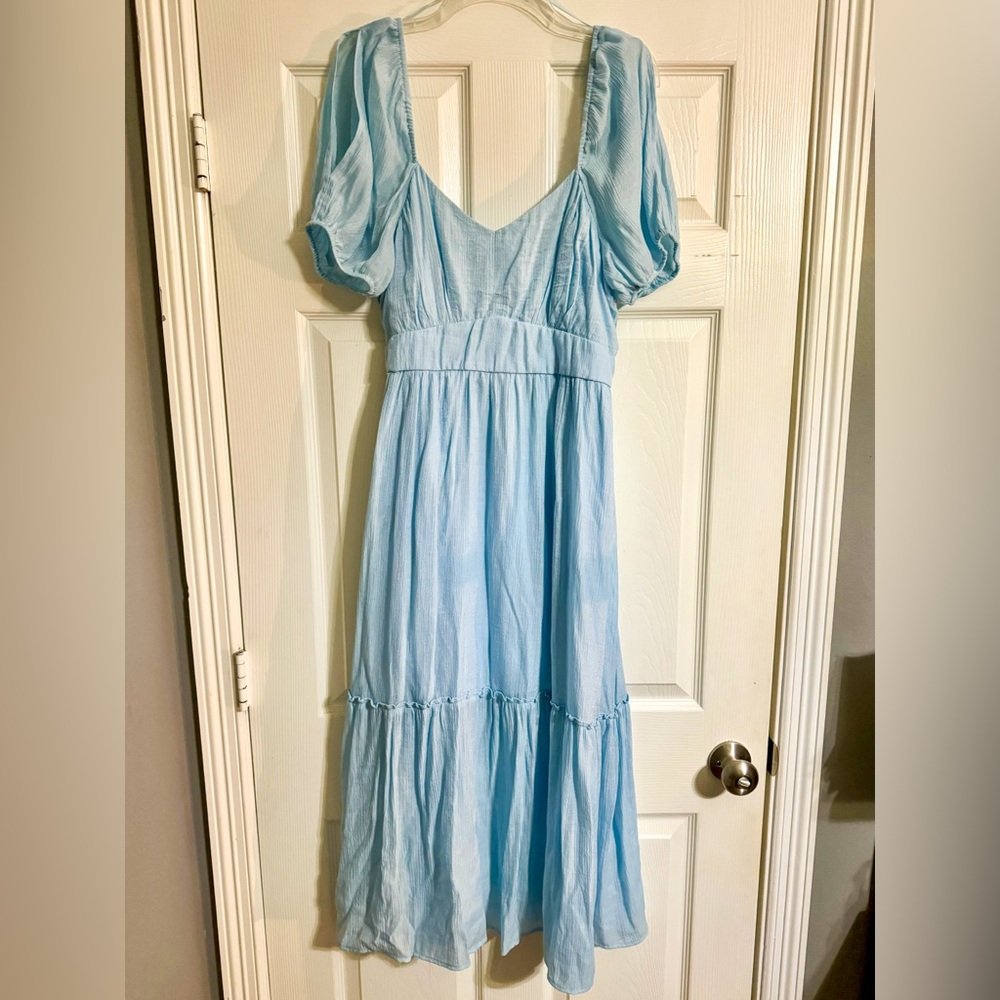 Altar'd State Large Light Blue Maxi Dress